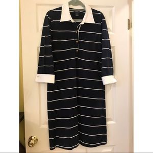 Brooks Brothers Navy Striped Dress